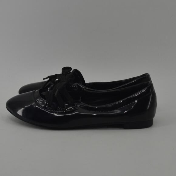 Women's US 9 Black Shiny Ballet Flat Whimsigoth Size 40 - Picture 13 of 14